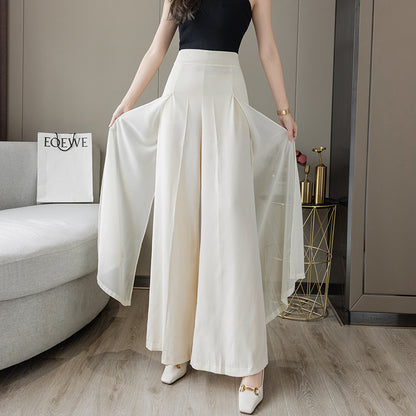 Falda pantalón de pierna ancha semitransparente