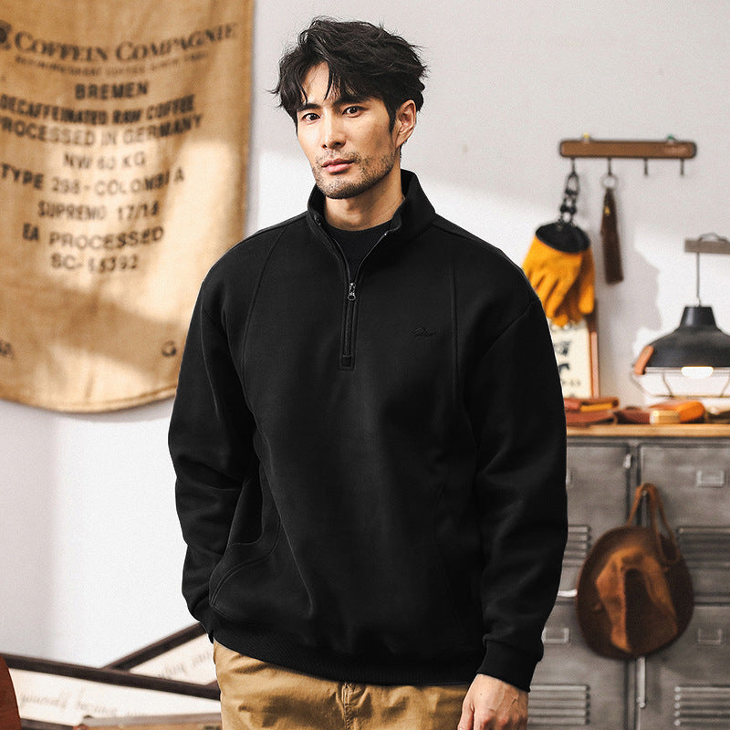 Abrigo cálido de polar con cremallera para hombre