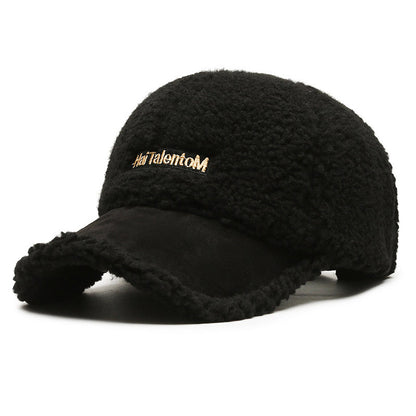 Gorra cálida de felpa para mujer